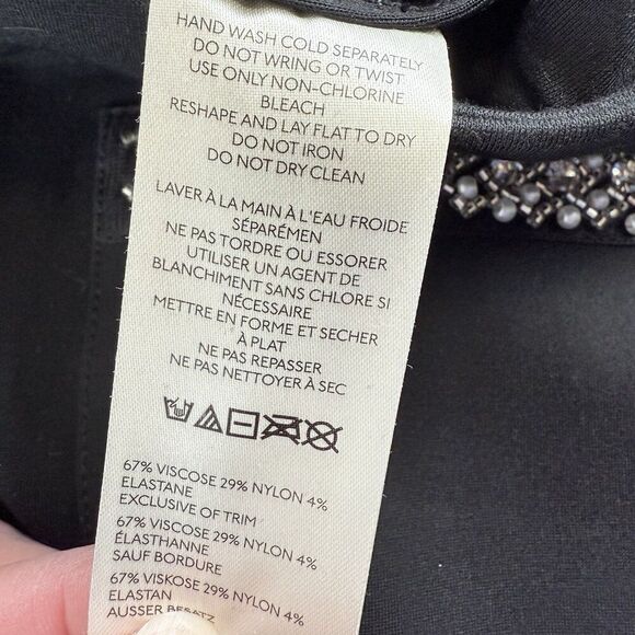 Anthropologie The Colette Cropped Wide-Leg Pants Maeve Rhinestone Pocket Size 24 - Picture 11 of 13